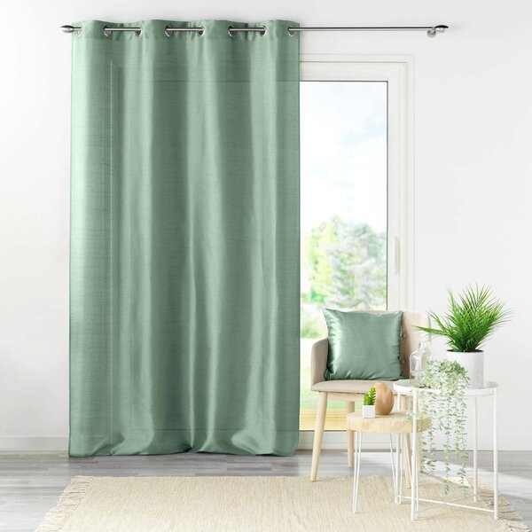 Zelený saténový závěs 140x240 cm Shana – douceur d'intérieur