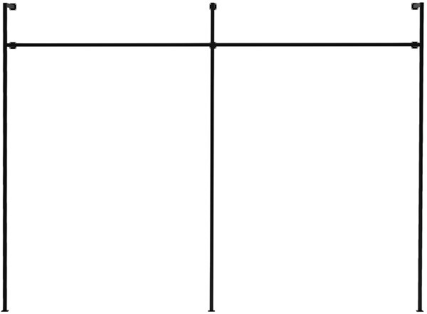 Nástěnný věšák na oblečení Merton 295,5x35x220 cm - černá