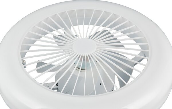 Trio Leuchten R64032101 MORA - Levný stropní LED ventilátor s dálkovým ovladačem, LED 13W, 1400lm, 2700-6500K, Ø 45cm (LED stropní ventilátor stmívatelný ovladačem)