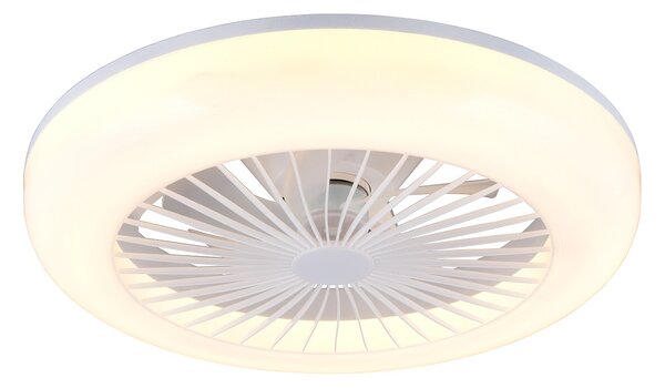 Trio Leuchten R64032101 MORA - Levný stropní LED ventilátor s dálkovým ovladačem, LED 13W, 1400lm, 2700-6500K, Ø 45cm (LED stropní ventilátor stmívatelný ovladačem)