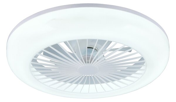 Trio Leuchten R64032101 MORA - Levný stropní LED ventilátor s dálkovým ovladačem, LED 13W, 1400lm, 2700-6500K, Ø 45cm (LED stropní ventilátor stmívatelný ovladačem)