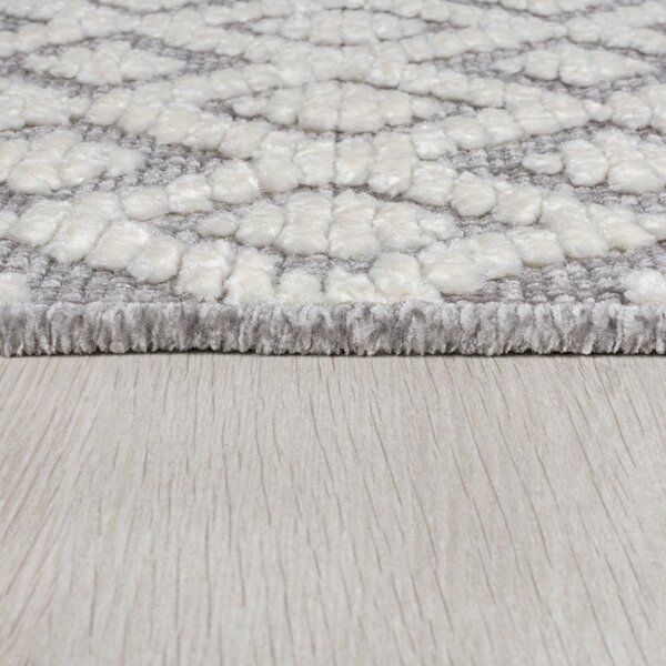 Šedý pratelný koberec z žinylky 80x160 cm Jhansi – Flair Rugs