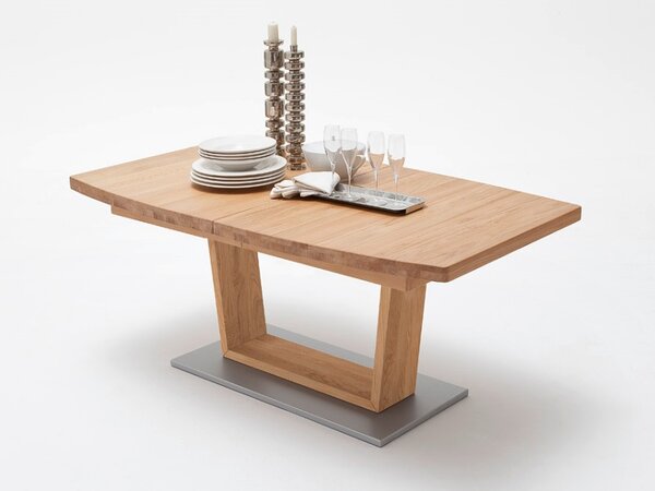 Rozkládací jídelní stůl z dubového masivu CANTANIA B dub divoký Velikost stolu 140x90