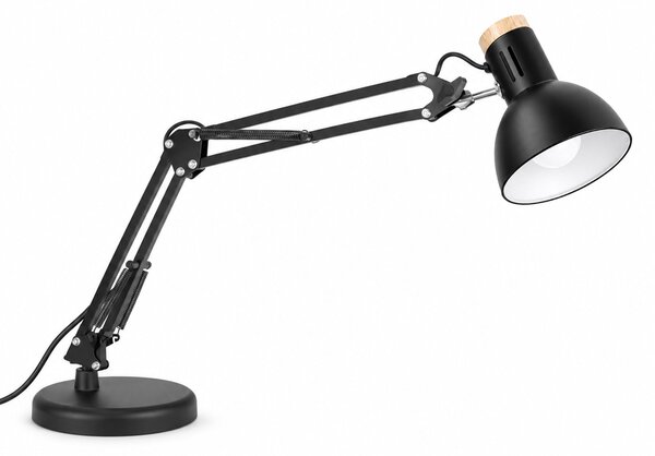 Toolight Toolight, JNH044-1T, stolní lampa s nastavitelným ramenem, 1× E27, černá, OSW-56235