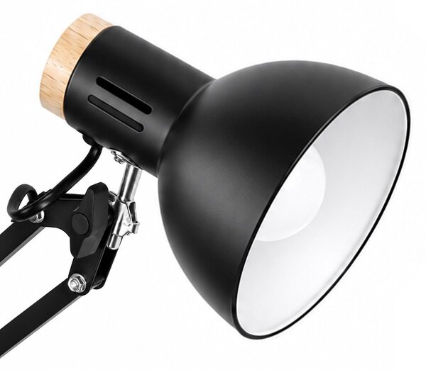 Toolight Toolight, JNH044-1T, stolní lampa s nastavitelným ramenem, 1× E27, černá, OSW-56235