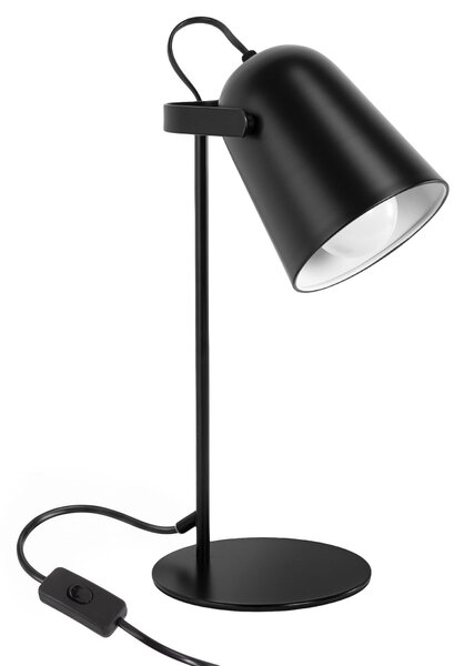 Toolight Toolight, JNH047-1T, kovová stolní lampa s pohyblivým reflektorem, v. 37 cm, 1× E27, černá, OSW-56239