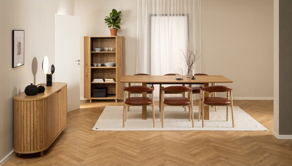 Jídelní židle z imitace kůže v přírodní a koňakově hnědé barvě Addi – Actona