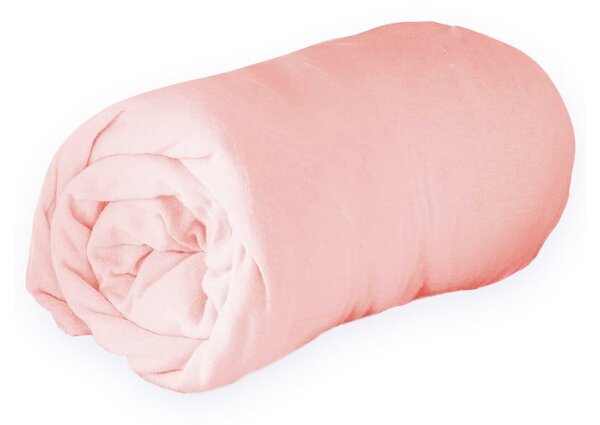 Růžové napínací prostěradlo jersey 160x200 cm Jersy – douceur d'intérieur