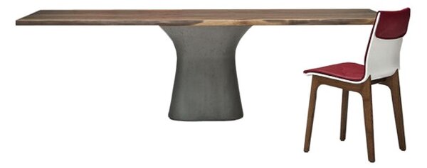 BONTEMPI - Stůl Podium, sklo/dřevo, 200/250x106/120 cm