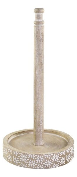 Stojan na kuchyňské utěrky z mangového dřeva s řezbami Tours - 18*36 cm - Chic Antique