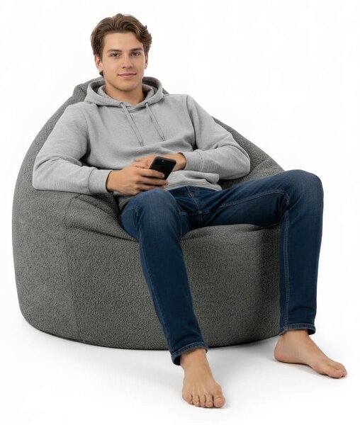 Sedací vak Primabag Mega Sako Bounce tmavě šedá