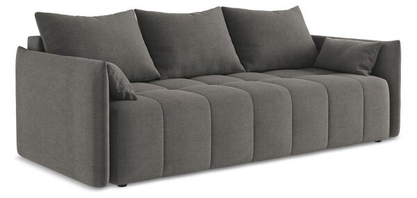 Tmavě šedá rozkládací/s úložným prostorem pohovka 225 cm Moku – Makamii