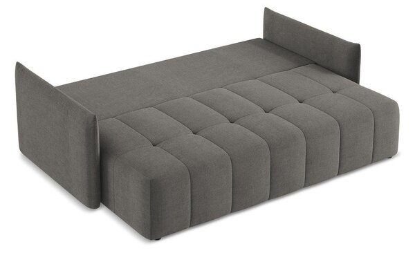Tmavě šedá rozkládací/s úložným prostorem pohovka 225 cm Moku – Makamii