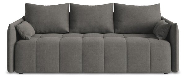 Tmavě šedá rozkládací/s úložným prostorem pohovka 225 cm Moku – Makamii