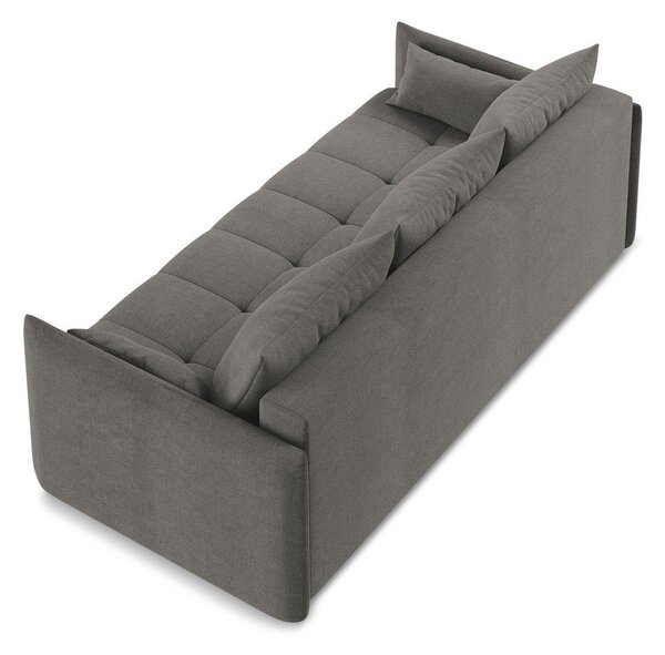 Tmavě šedá rozkládací/s úložným prostorem pohovka 225 cm Moku – Makamii