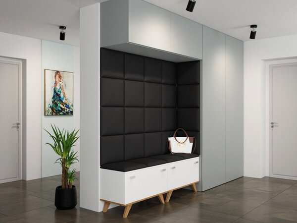 Čalouněný nástěnný panel Pag 30x30, Barva látek:: ekokůže Soft 011 (černá) 5903211021428