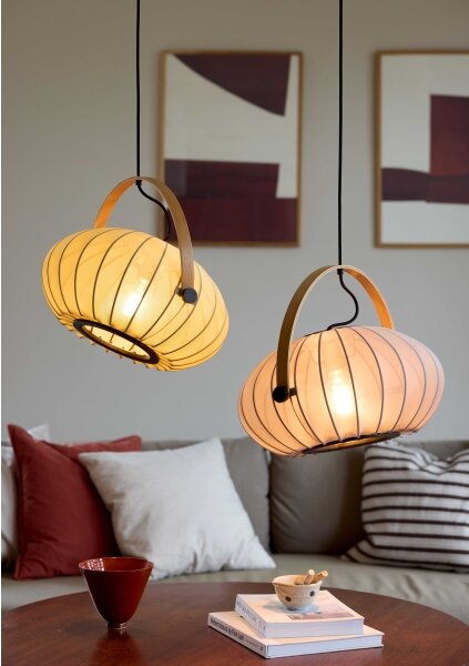 Halo Design 746361 - Lustr na lanku DC 1xE27/40W/230V pr. 40 cm zelená/dub