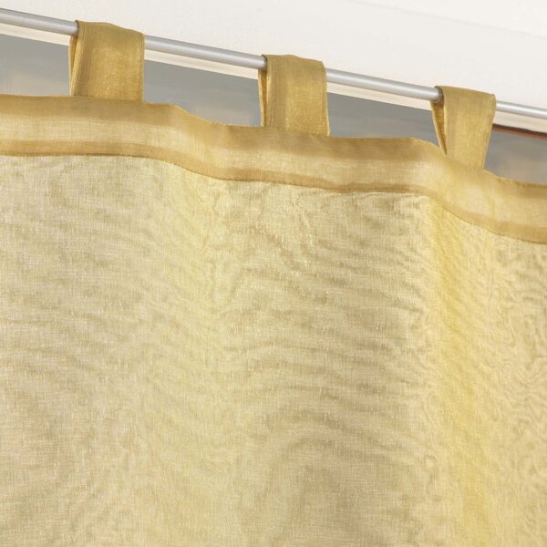 Žluto-bílé záclony v sadě 2 ks 60x90 cm Duetto – douceur d'intérieur