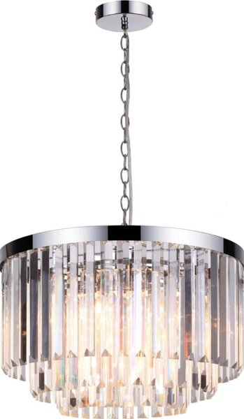 Lustr na řetězu VETRO 5xE14/60W/230V lesklý chrom