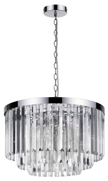 Lustr na řetězu VETRO 5xE14/60W/230V lesklý chrom