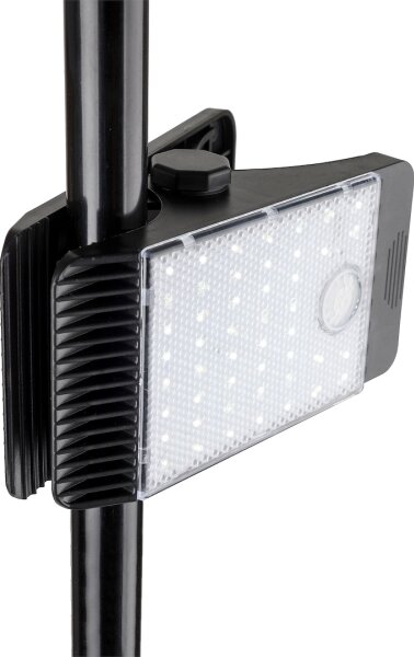 LED Solární svítidlo se senzorem CLIPS LED/4W/1200 mAh 3,7V IP44 černá