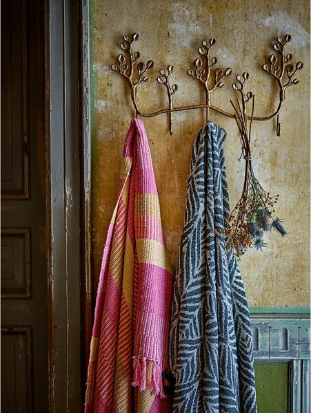 Zelená/béžová deka z recyklované bavlny 130x160 cm Ugento – Bloomingville