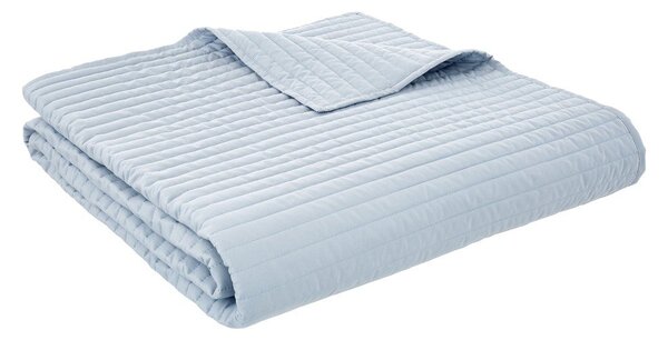 Modrý prošívaný přehoz 230x220 cm Quilted Lines – Bianca