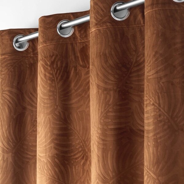 Hnědý sametový závěs 140x240 cm Analia – douceur d'intérieur