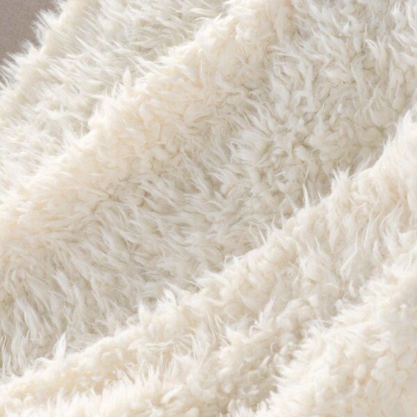 Krémová deka z umělé kožešiny 220x240 cm Mouton – douceur d'intérieur