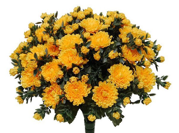 EG Umělá rostlina Chryzantéma (35cm) - žlutá