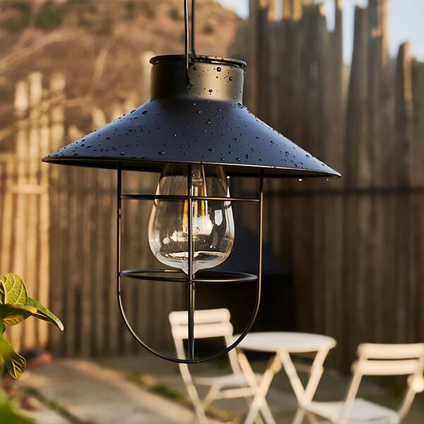 Solární závěsná retro lampa na zahradu