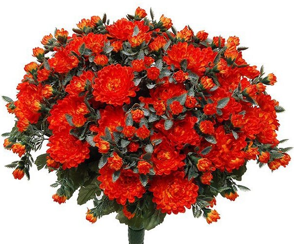 EG Umělá rostlina Chryzantéma (35cm) - oranžová
