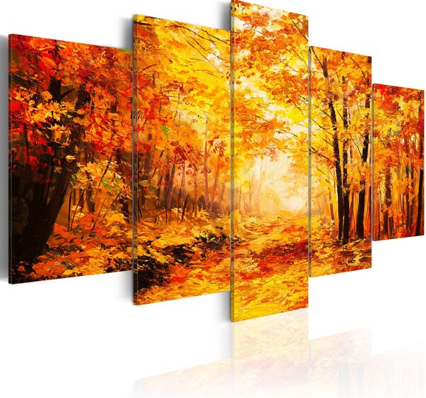 Obraz - Podzimní ulička 100x50