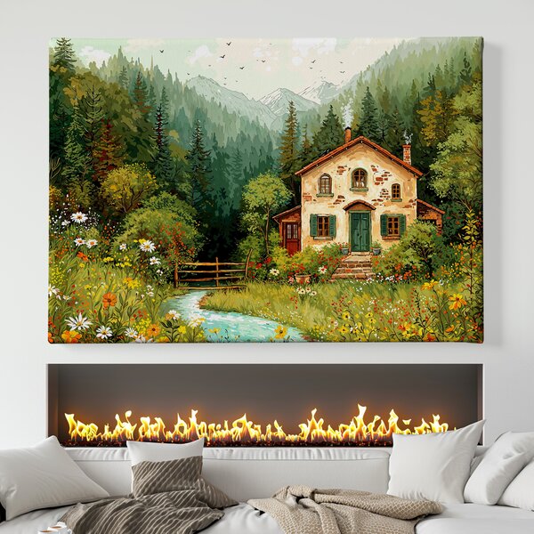 Obraz na plátně - Wald im Sulzach FeelHappy.cz Velikost obrazu (šířka x výška): 40 x 30 cm
