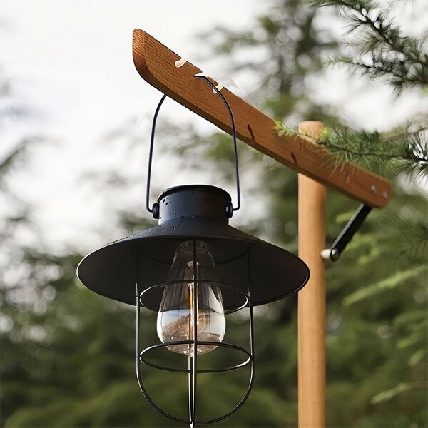 Solární závěsná retro lampa na zahradu