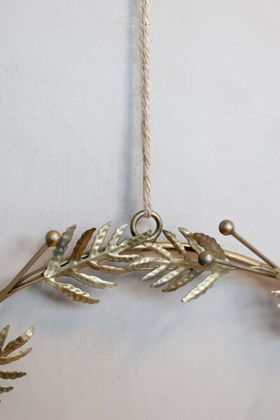 Nástěnný svícen Wreath Antique Brass