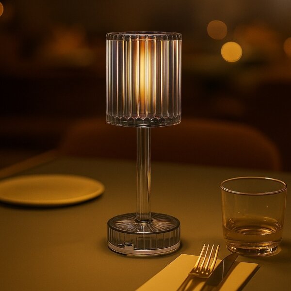 LED Nabíjecí dotyková stolní lampa SIMPLE LED/1W/5V 3000-6000K 2400 mAh kouřová