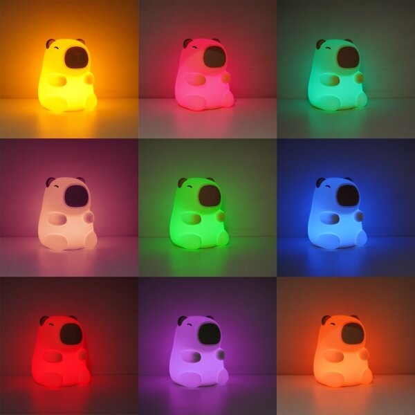 LED RGBW Stmívatelné nabíjecí dětské noční světlo KAPYBARA LED/0,45W/5V 800 mAh