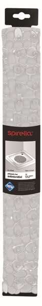 Spirella protiskluzová kulatá podložka do sprchy RIVERSTONE, průhledná, PVC, 57 cm