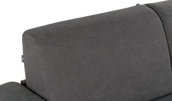 Pohovka JANIRA s rozkladem na každodenní spaní - matrace s Aloe vera, šedá (roma - 23 grigio)