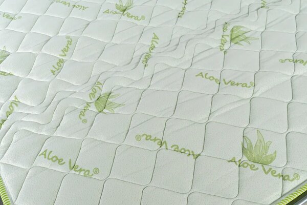 Pohovka JANIRA s rozkladem na každodenní spaní - matrace s Aloe vera, šedá (roma - 23 grigio)