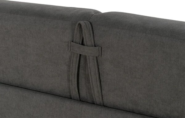 Pohovka JANIRA s rozkladem na každodenní spaní - matrace s Aloe vera, šedá (roma - 23 grigio)