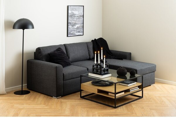 Konferenční stolek se skleněnou deskou v přírodní barvě 80x80 cm Randolf – Actona