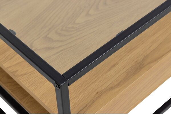 Konferenční stolek se skleněnou deskou v přírodní barvě 80x80 cm Randolf – Actona