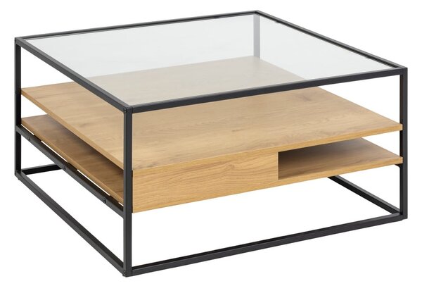 Konferenční stolek se skleněnou deskou v přírodní barvě 80x80 cm Randolf – Actona