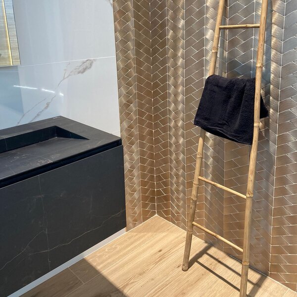 MSV koupelnový žebřík na ručníky TILDA, bambus, 150 CM
