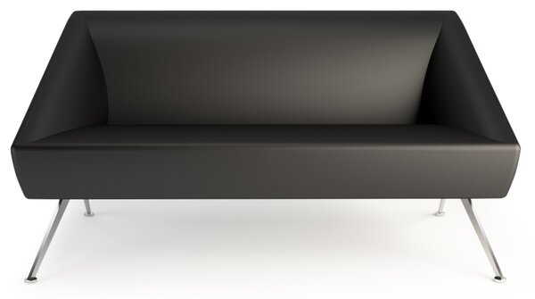 LUXY - Dvoumístná sedačka AMARCORD s chromovou podnoží