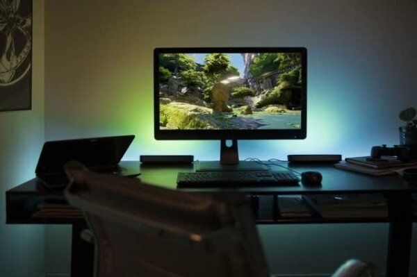 Philips - SADA 2x LED RGB Stmívatelná stolní lampa Hue PLAY DPACK WACA 6W/230V