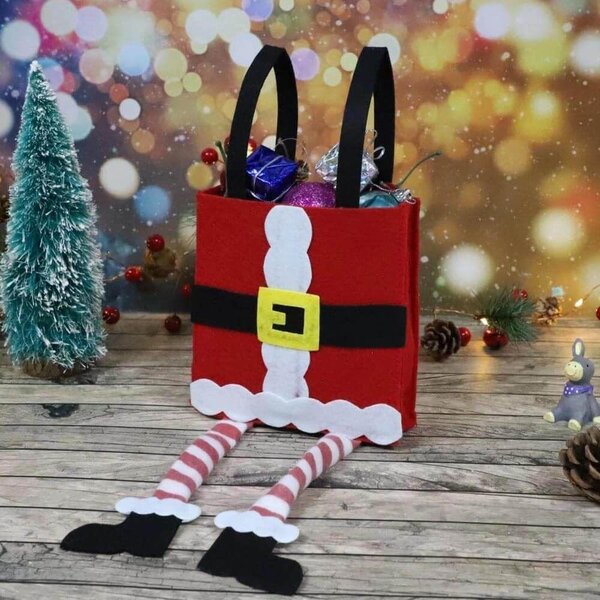 Vánoční dekorativní dárková taška - Santa
