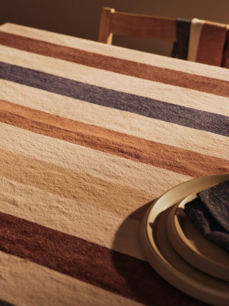 Ubrus Hale Cashmere/Mocha/Indigo Blue 150 × 240 cm